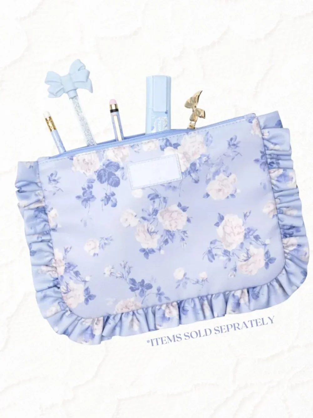 💙 LoveShackFancy x Target - Pencil Case with Ruffles - Whisper Blue